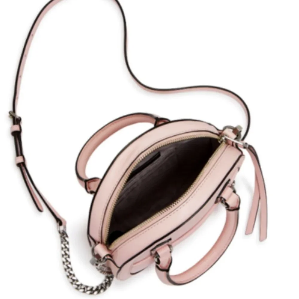 REBECCA MINKOFF BREE Circle Leather Crossbody MSRP$245 in Phony Clearance